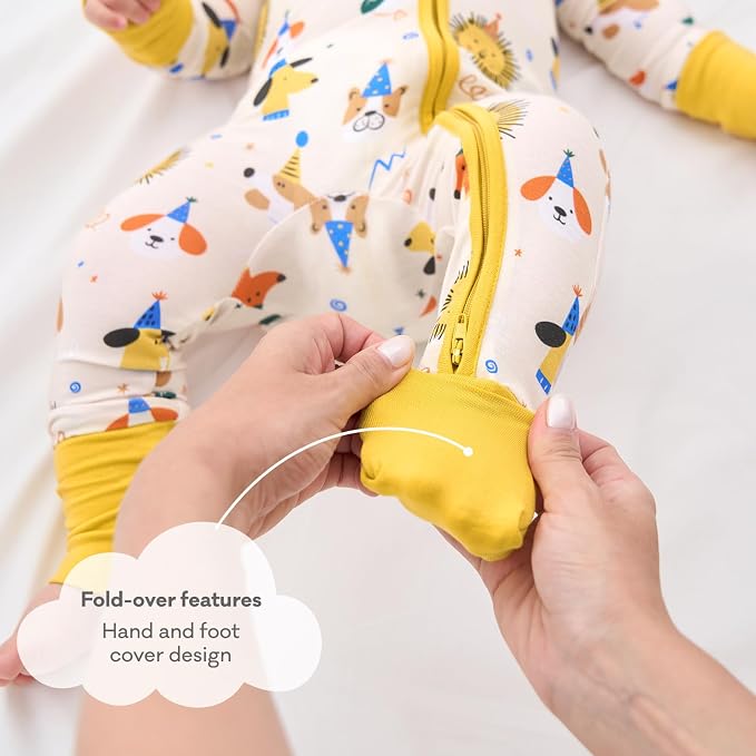 pureborn Baby Sleeper Viscose from Bamboo Zipper Footies 0-24 Months - Image 6