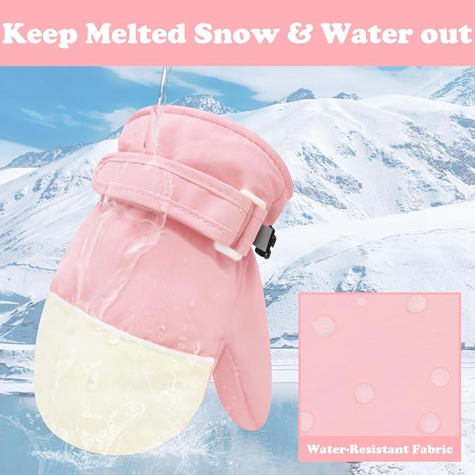 Sarfel Toddler Mittens Waterproof Toddler Gloves Baby Winter Mittens Toddler - Image 3