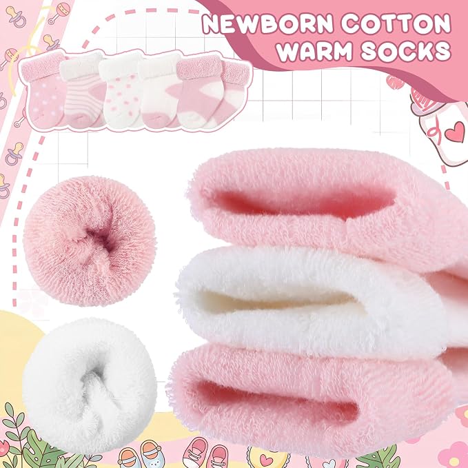 Twistover 10 Pairs Preemie Cotton Turn Cuff Socks - Image 4