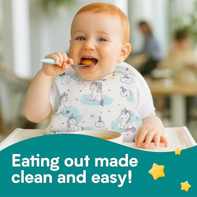 Eli with Love Disposable Bibs Individually Wrapped Bib with Crumb Catcher - Image 5