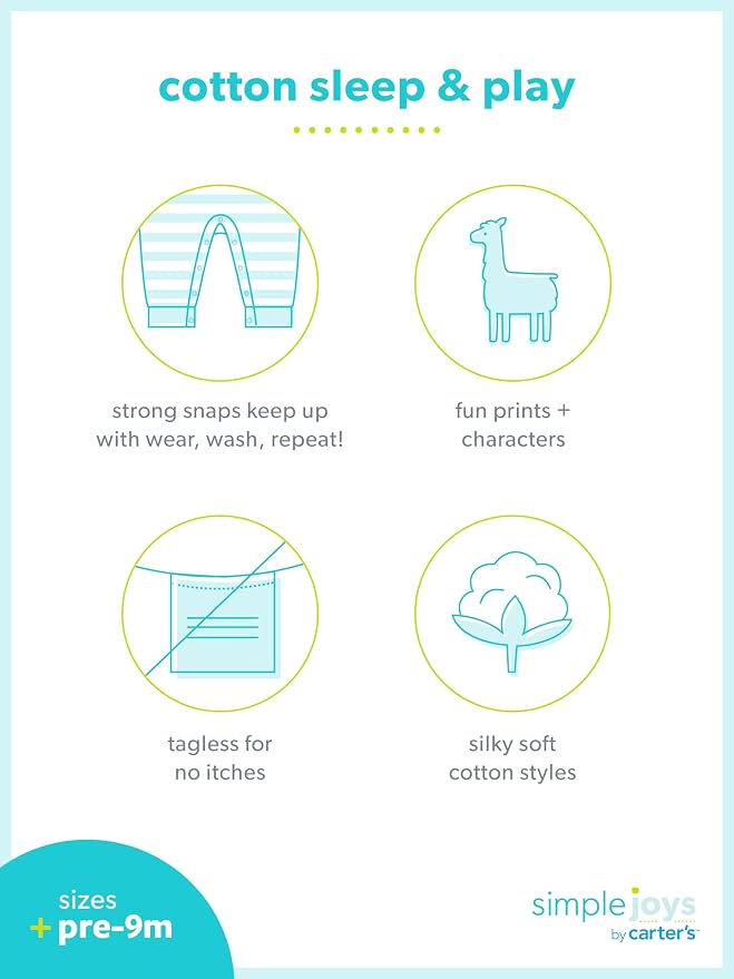Simple Joys by Carter's Baby 3-Pack Neutral Sleep and Play - Image 3