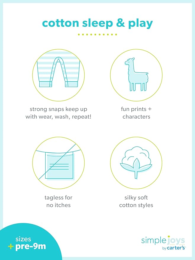Simple Joys by Carter's Baby 3-Pack Neutral Sleep and Play - Image 3