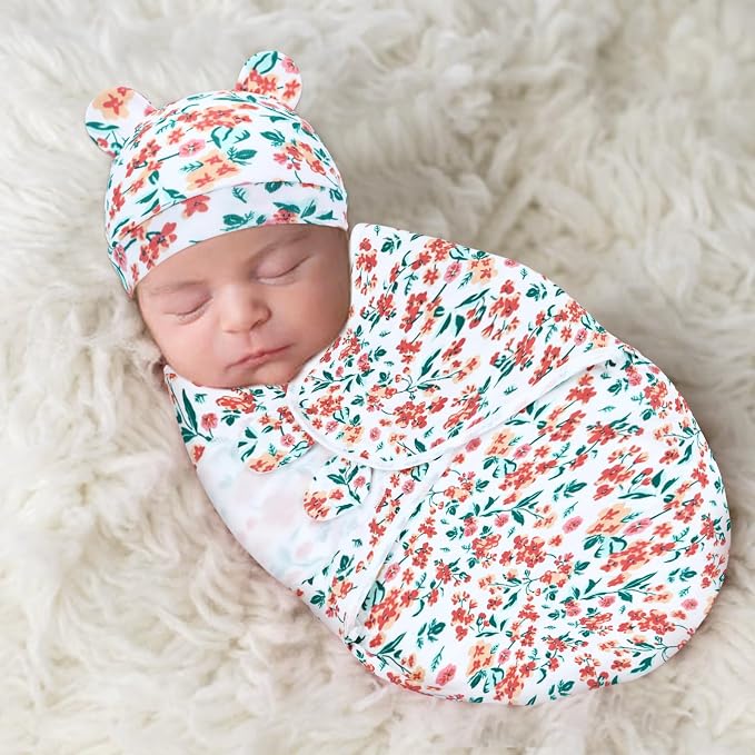 Dizila 2 Sets Adjustable Soft Cotton Blend Newborn Infant Baby Girl Receiving - Image 6