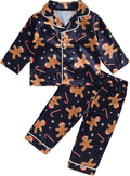 Kids Baby Girl Boy Satin Pajamas Set Button Down Sleep Shirt Top+Long Pants by SAYOO-Alljustforkids