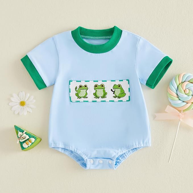 Newborn Baby Boy Girl Summer Clothes Funny Print Sweatshirt Romper Oversized - Image 4