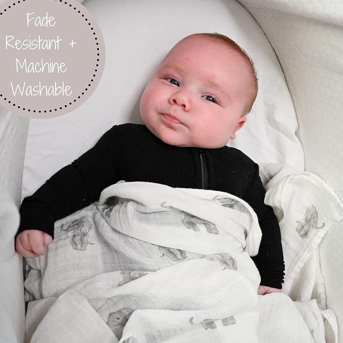 LollyBanks Baby Swaddle Blankets, 100% Organic Cotton Muslin Baby Blanket | 3 - Image 2