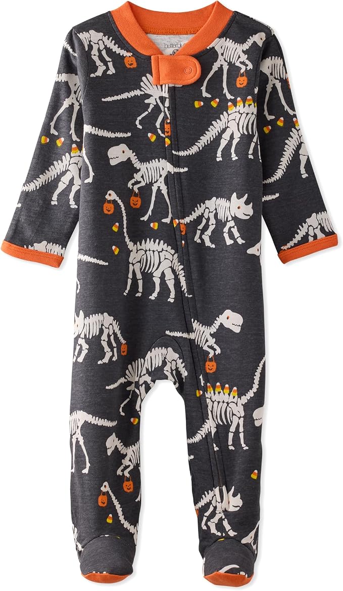 Butterblu Scout Sleep & Play 100% Organic Cotton Footed Zip Front PJs | GOTS by Butterblu