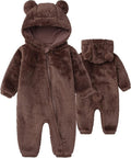 Baby Hooded Fleece Romper Long Sleeve Onesie Outwear Outfits 0-12M | Fall by BabymineStartFromTheHeart