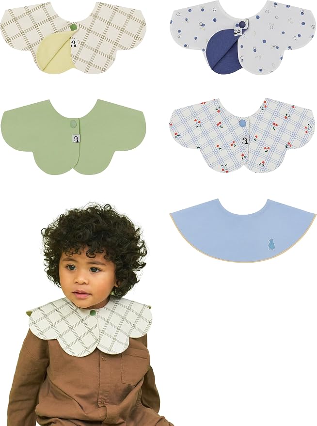 Konny Baby Bib 3/5/7-Pack Set, 360 ​​° Rotate, Soft and Absorbent Drooling by Konny