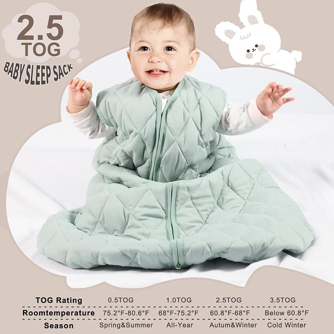 BSTOPPT Baby Sleep Sack TOG 2.5 Winter Baby Wearable Blanket, Infant Sleeping - Image 2