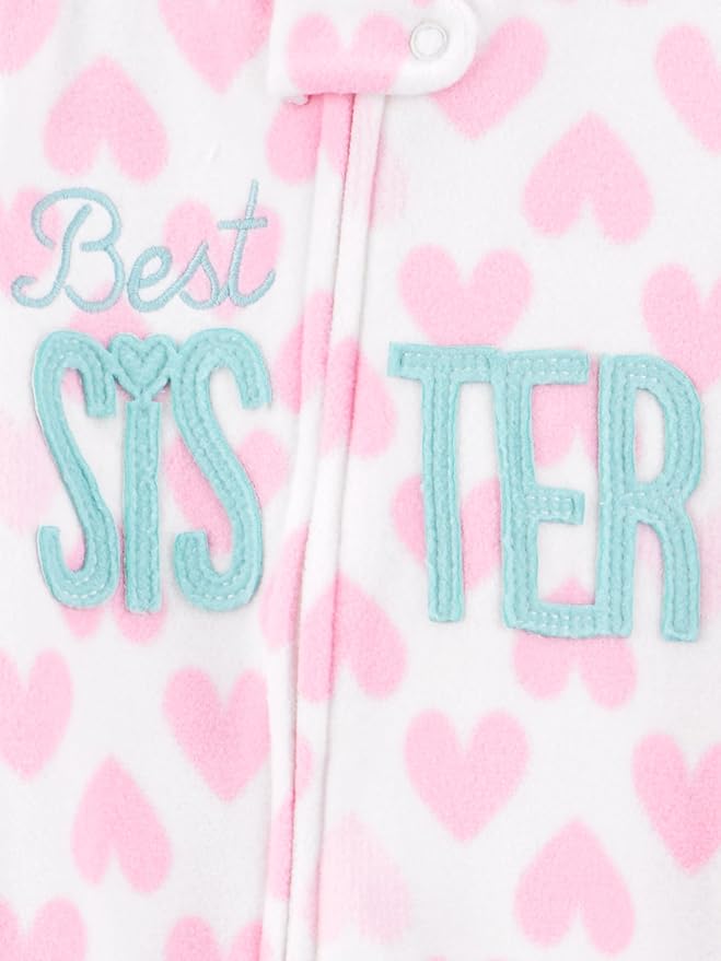 Simple Joys by Carter's Girls Loose-Fit Flame Resistant Fleece Footed Pajamas - Image 3
