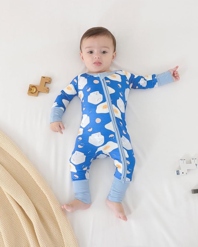 GUISBY Baby Footless Pajamas, Rayon of Bamboo, NB-2T | Rayon of bamboo softness - Image 3