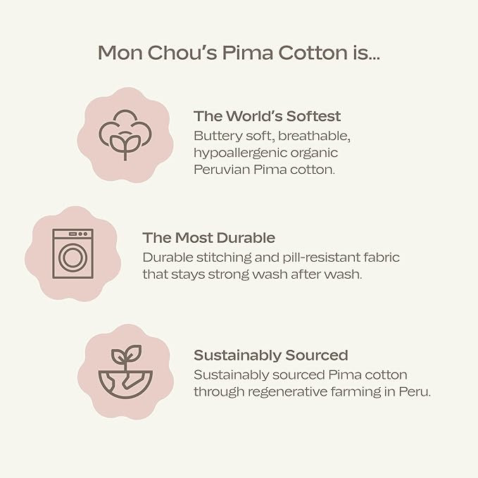 MON CHOU Convertible Footie Pajamas - Soft Organic Cotton Baby Pajamas - 100% Pima Cotton PJ’s & Luxury Newborn Sleepers