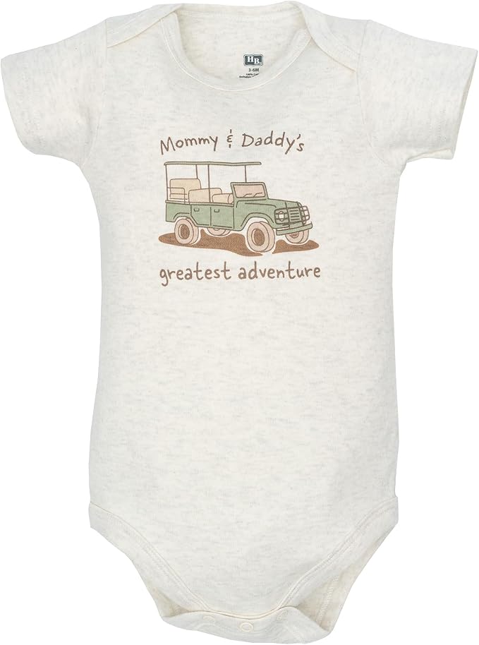 Hudson Baby Infant Boys Cotton Bodysuits 5-Pack - Image 3