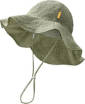 HONGTEYA Baby Sun Hat Wide Brim Adjustable Toddler Beach Bucket Hat | Soft by HONGTEYA