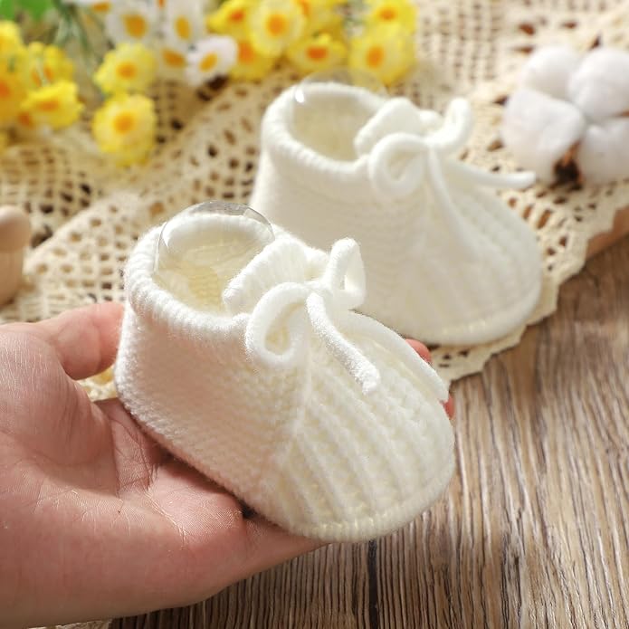 Baby Booties Newborn Baby First Shoes | Cozy Warm Knit Soft Booties - Image 7