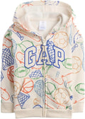 GAP Baby Boys' Playtime Favorites Logo Full Zip Hoodie Hooded Sweatshirt by GAP