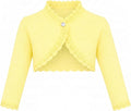 Lilax Little Girls' Knit Long Sleeve Button Closure Bolero Cardigan Shrug by Lilax