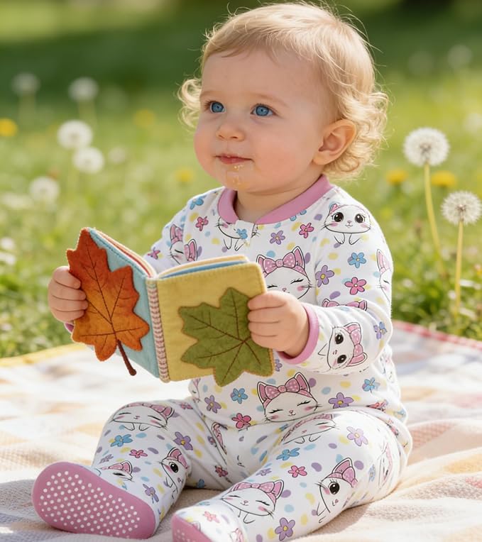 uideazone Baby Girls Footed Pajamas, Zip Sleeper - Image 7