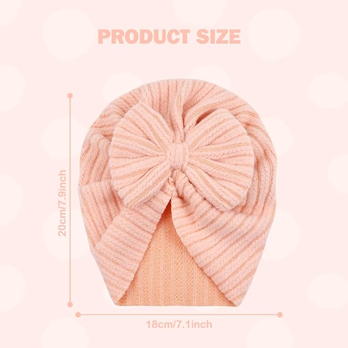 Cinaci 4 Pieces Baby Girls Turban Hats - Image 2