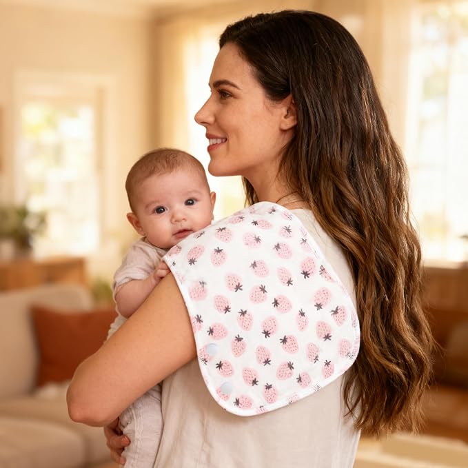 Baby Burp Cloths &Baby B.ibs 2-in-1 Design 3 Layers Thicken Cotton Absorbent - Image 2