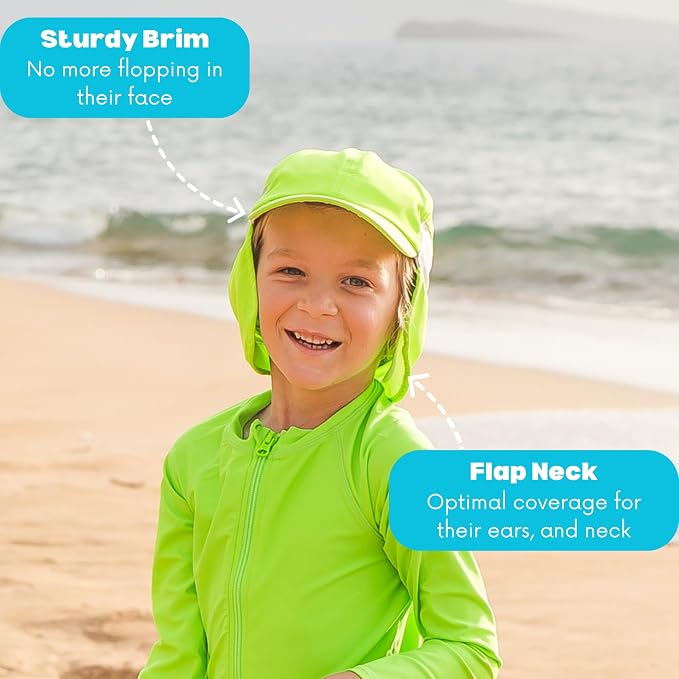 SwimZip Sun Hat with Neck Flap | UPF 50+ Protection - Image 7