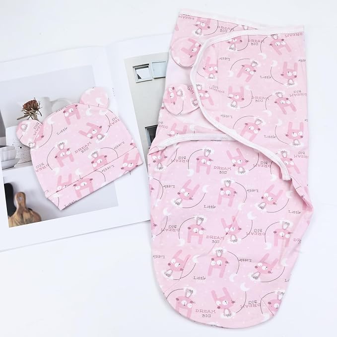 Dizila 2 Sets Adjustable Soft Cotton Blend Newborn Infant Baby Girl Receiving - Image 7