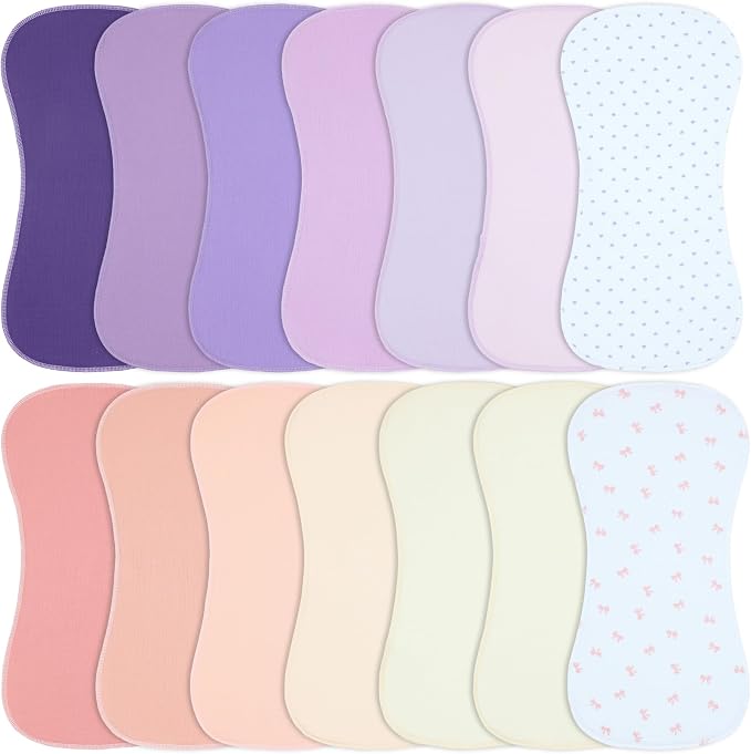 Muslin Burp Cloths 19" x 9", Baby Burping Clothes, Large Extra Soft Absorbent by Benoxine