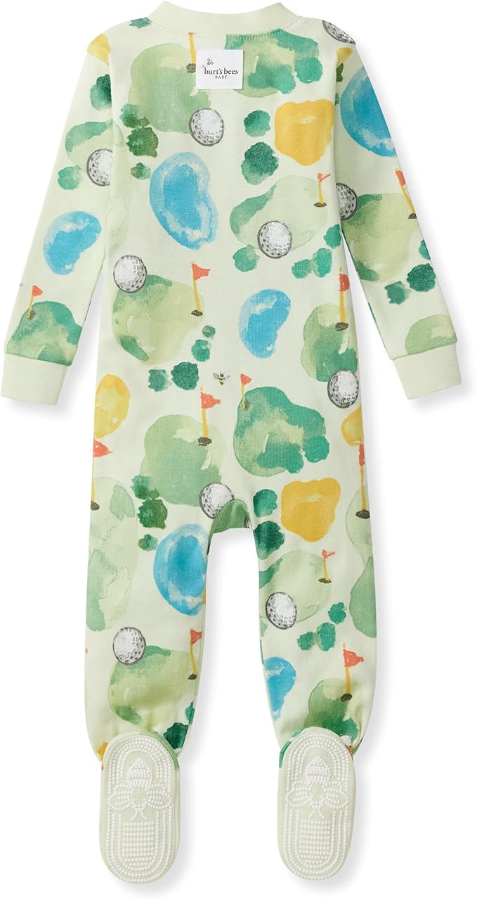 Burt's Bees Baby Boys Organic Cotton, Snug Fit Footed Sleeper Pajamas | - Image 2