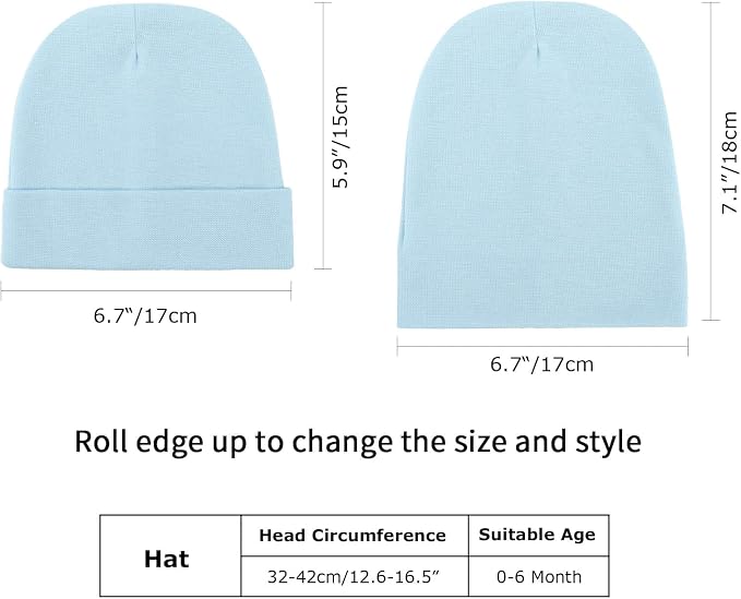 DRESHOW BQUBO 6 Pack Baby Beanie Hats - Image 5