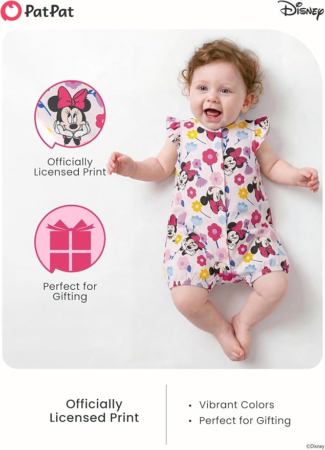 Disney Baby Girls Viscose Made from Bamboo 2 Packs Breathable Bodysuit - Image 2