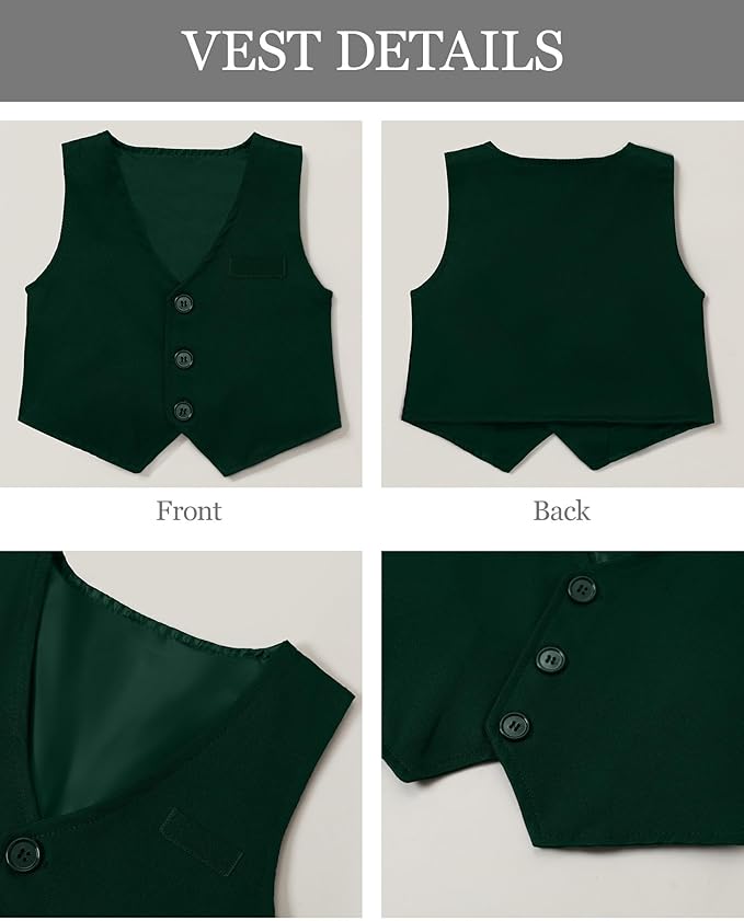 Baby Boy Clothes Gentleman Baby Suit Long Sleeve Romper+Vest+Bow Tie+Corsage 4Pcs Boys Formal Jumpsuit