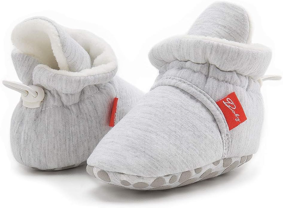 Sawimlgy Newborn Infant Baby Girl Boy Cotton Booties Stay On Sock Slippers Soft by Sawimlgy
