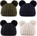 Yuoahcn Baby Girl Beanie Winter Baby Boy Hat with Pom pom Warm Infant Knitted Hats Toddler Kid Beanies