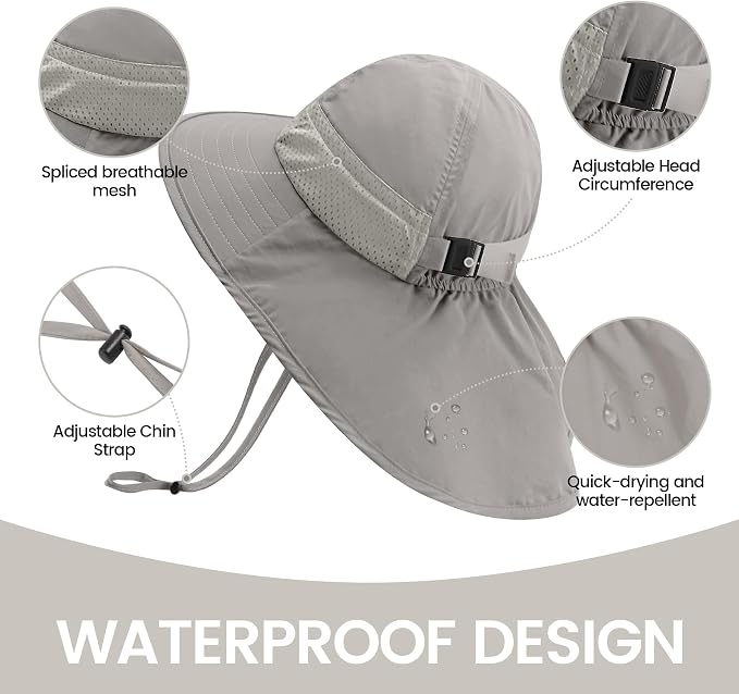 Baby Sun Hat with Neck Flap UPF 50+ - Image 2
