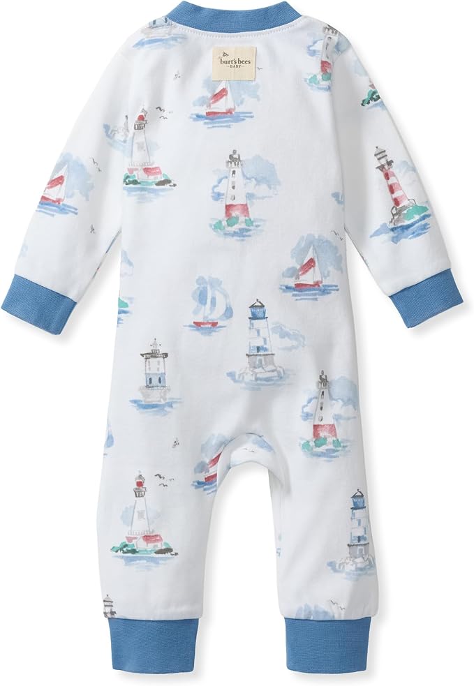 Burt's Bees Baby Unisex Sleep and Play Pajama, Footless One-Piece Zipper PJ | - Image 2