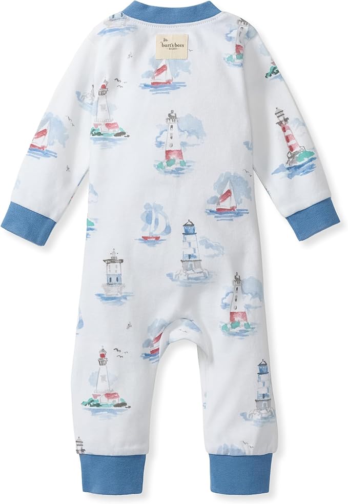 Burt's Bees Baby Unisex Sleep and Play Pajama, Footless One-Piece Zipper PJ | - Image 2
