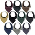 DiaperSquad's Baby Bibs for Drooling and Teething, Bibs for Boys, Baby Girl - Solid Cotton Baby Drool Bibs