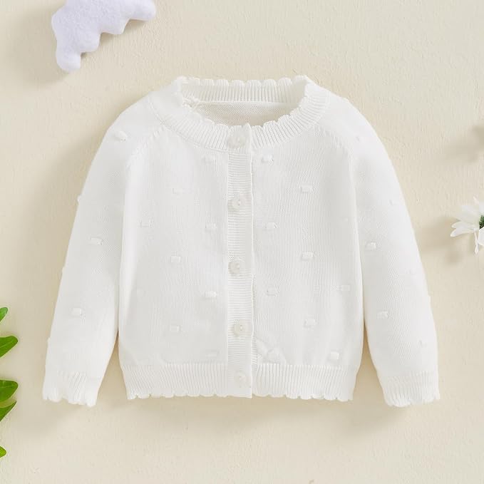 BULINGNA Toddler Baby Girl Cardigan Sweater Long Sleeve Button Down Knit - Image 7