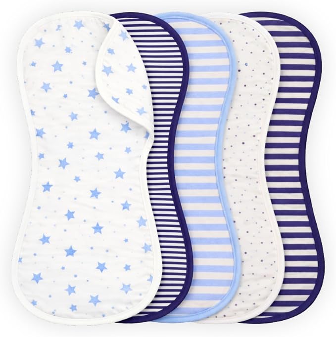 Tom Tom's Kids + Baby Organic Baby Burp Cloths 5 Pack by TomTomsKidsBaby