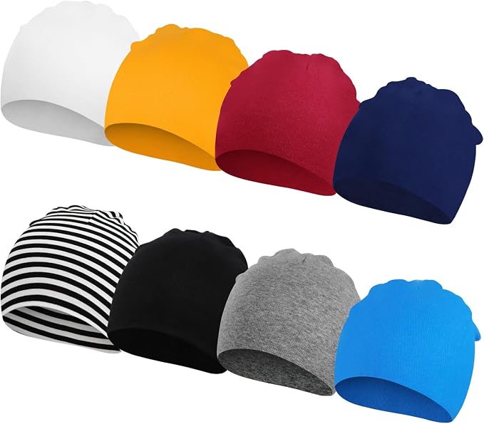 DRESHOW BQUBO 8 Pack Baby Newborn Hats Infant Toddler Kid Hats Soft Nursery by DRESHOW