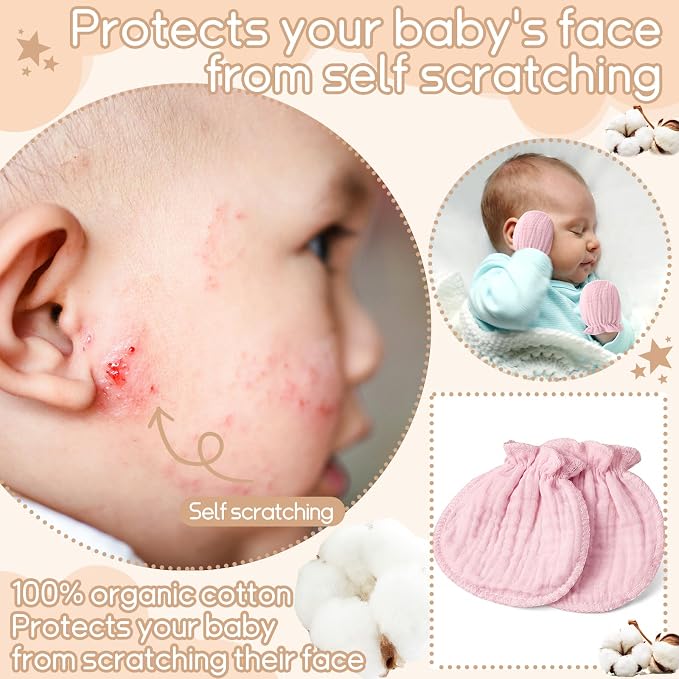 Baby Mittens Newborn No Scratch 0-6 Months - Image 5
