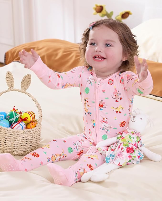 babee Reshinee Viscose derived from bamboo Baby Pajamas Convertible Footie - Image 9