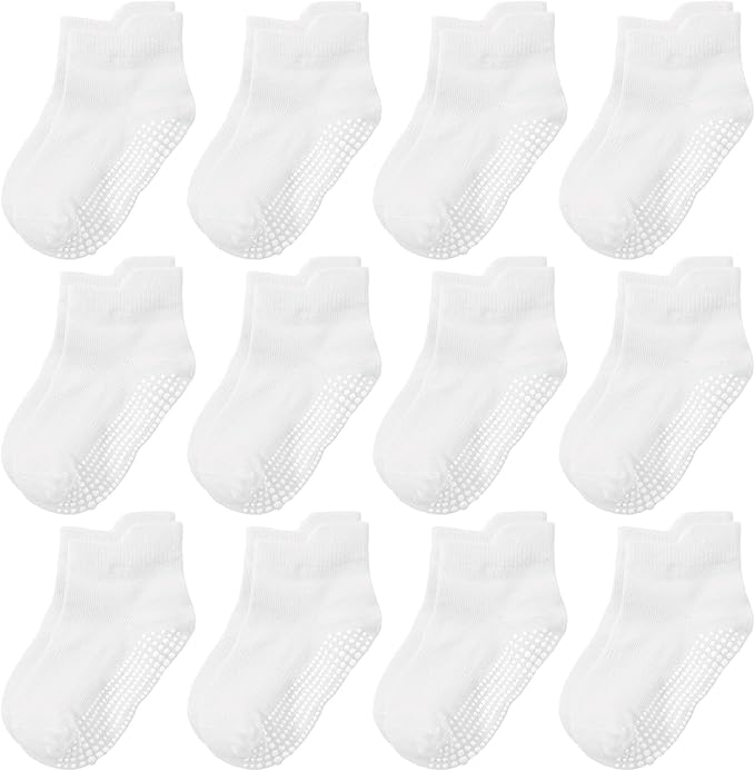 Tphon Non Slip Toddler Socks 12 Pairs Kids Grip Sock by TPHON