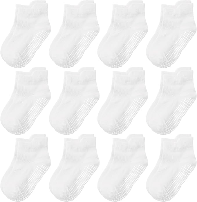 Tphon Non Slip Toddler Socks 12 Pairs Kids Grip Sock by TPHON