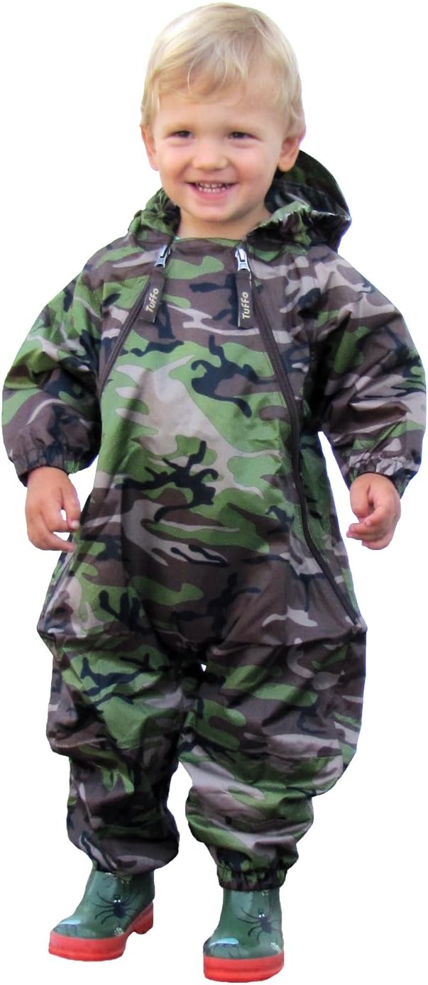 Tuffo Muddy Buddy Kids Waterproof Rain Suit One-Piece Coverall, Dual Zippers by Tuffo