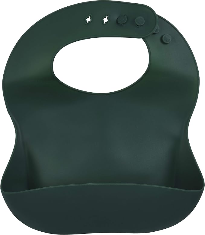 Three Little Tots Modern Silicone Baby Bib – Adjustable Fit Waterproof Catch by ThreeLittleTots