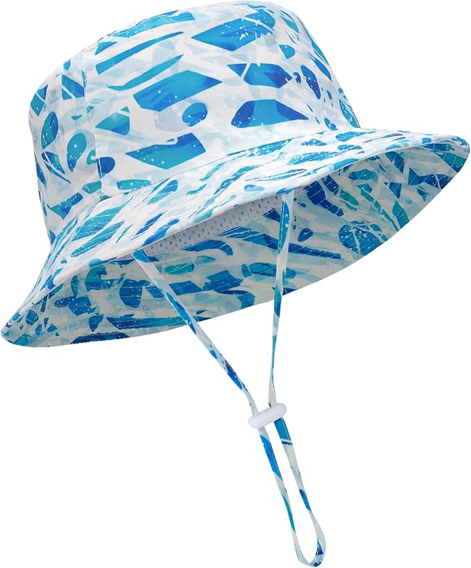 Baby Sun Hat Kids Summer Sun Protection Toddler Bucket Hat Wide Brim Adjustable by HONGTEYA