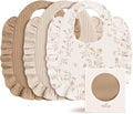 Konssy 3-Pack Muslin Baby Girl Bibs, 100% Cotton by Konssy