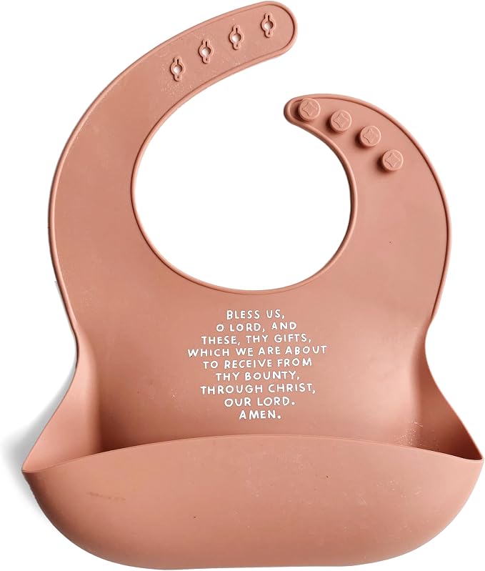 Be A Heart Silicone Baby Bibs, Adjustable Waterproof Bibs, Meal Blessing Bibs by BeAHeart